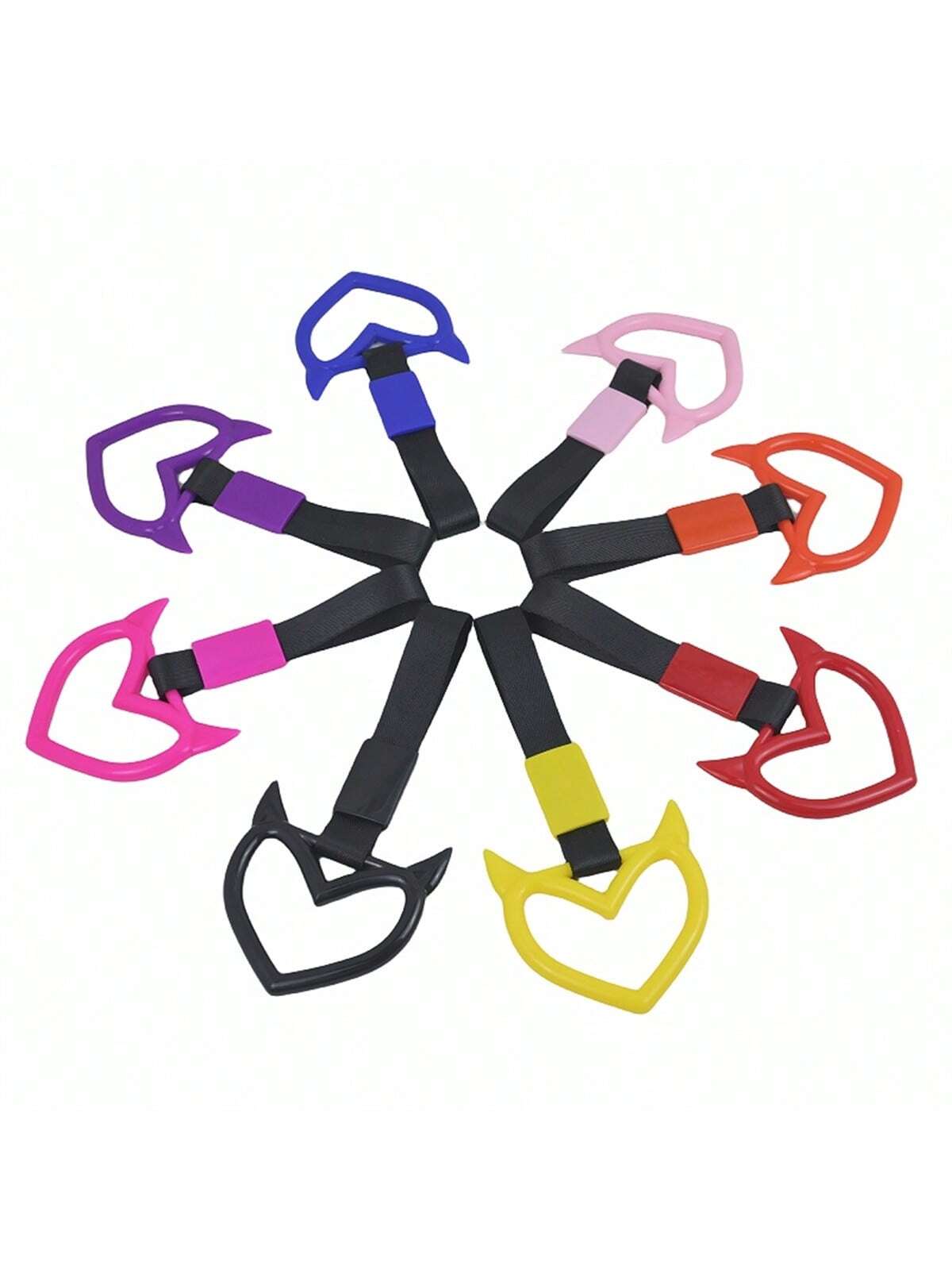 1pc Devil Car Hanging Ring, Car Devil Hanging Ring, Car Interior Pulling Ring, Car Rear Modification Devil Pulling Ring
