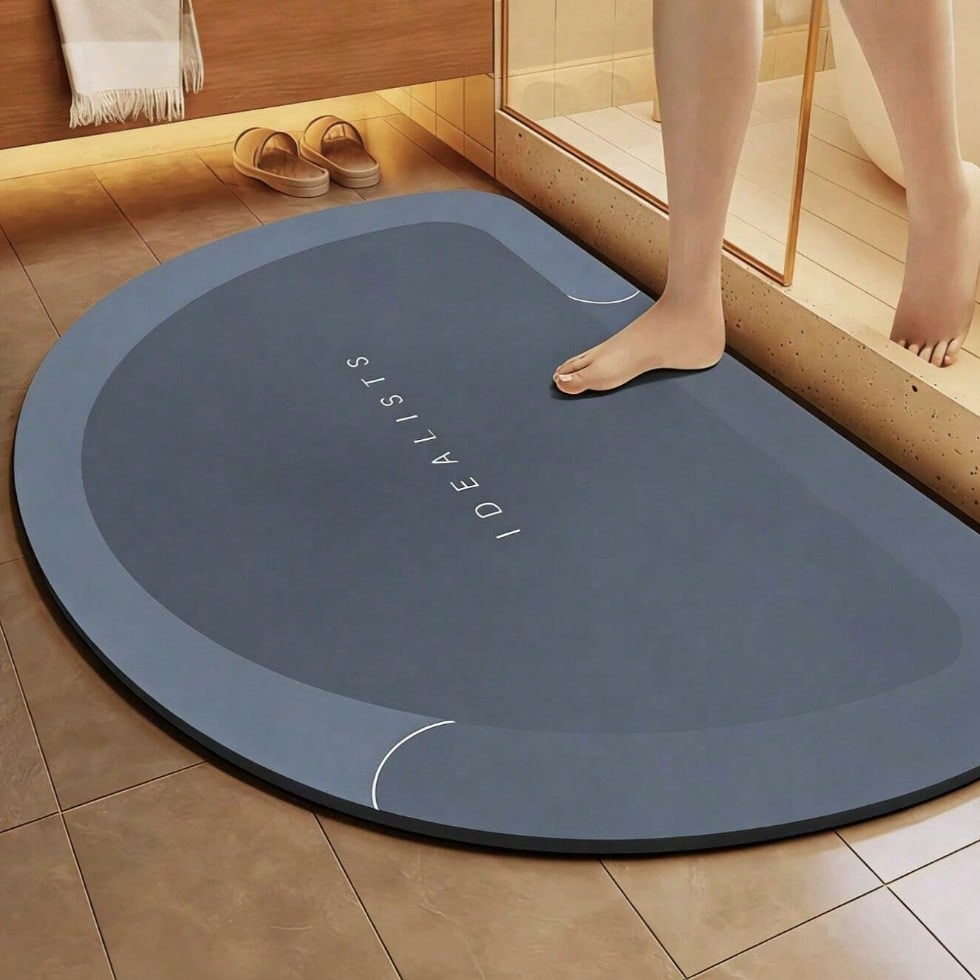 1pc Waterproof Anti-Slip Bathroom Mat, Bathroom Or Kitchen Rug, Quick Drying, Suitable For Hallway, Bedside, Shower, Laundry Room And Entrance. Perfect As Holiday Gift And Family Gathering. Color And