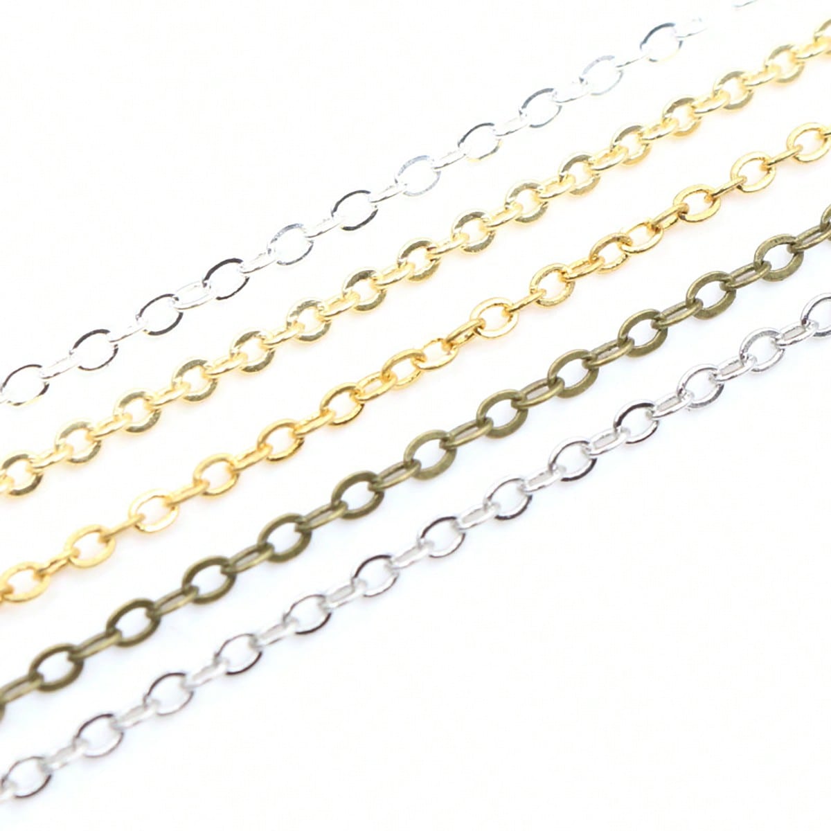 2 Meters 2.4x1.8mm Welded Iron Cable Chains Necklace DIY Jewelry Making Long Chains Findings Accessories