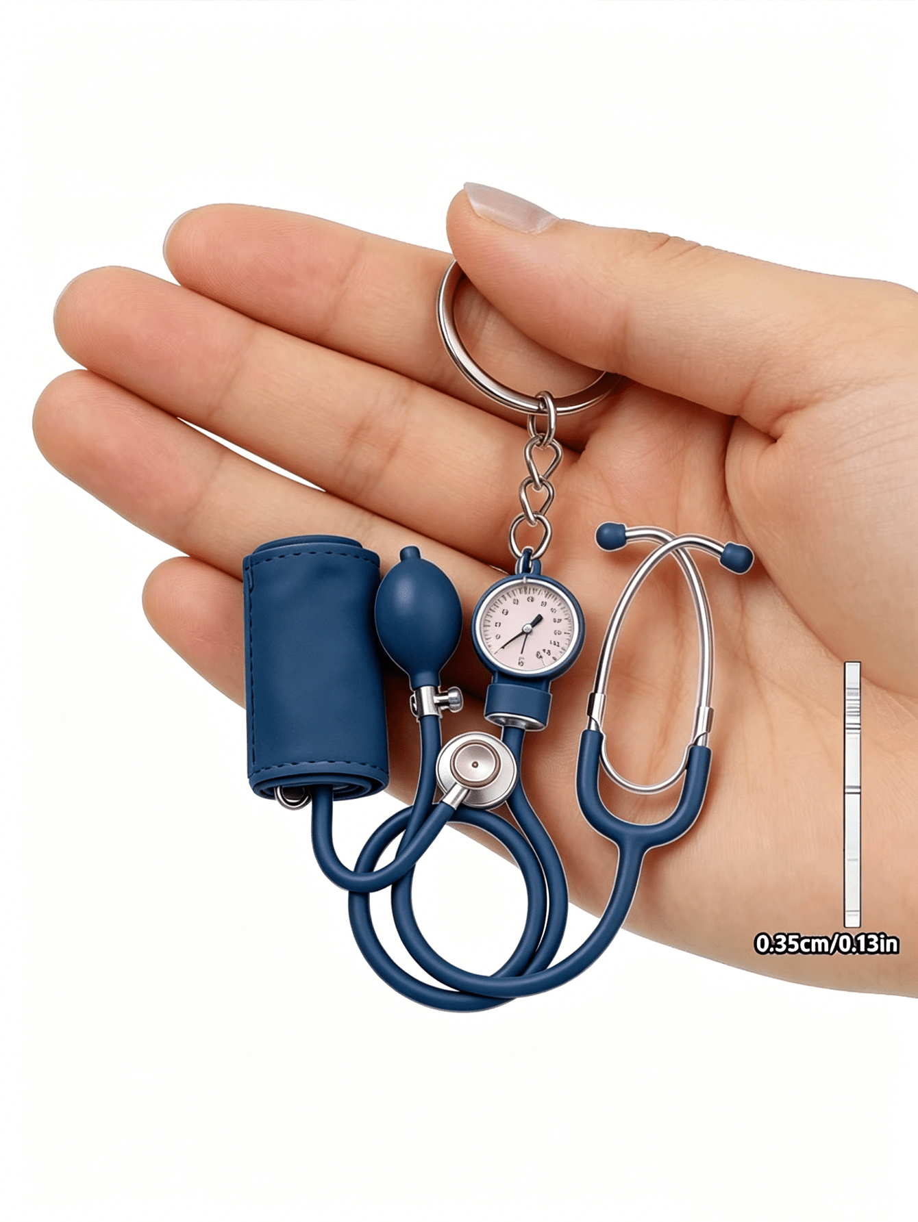 2D Acrylic Keychain, Pink Stethoscope + Blood Pressure Monitor Set, 1pc, Medical Style Healing Pendant, Ideal Gift For Nurses, Doctors And Medical Enthusiasts, Lightweight And Soft.