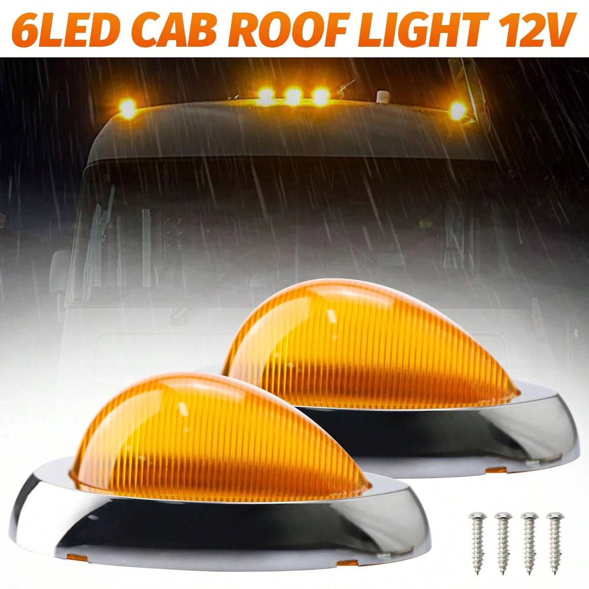2pcs Fit For Freightliner Sleeper Cab Trucks Side Marker Turn Signal LED Lights