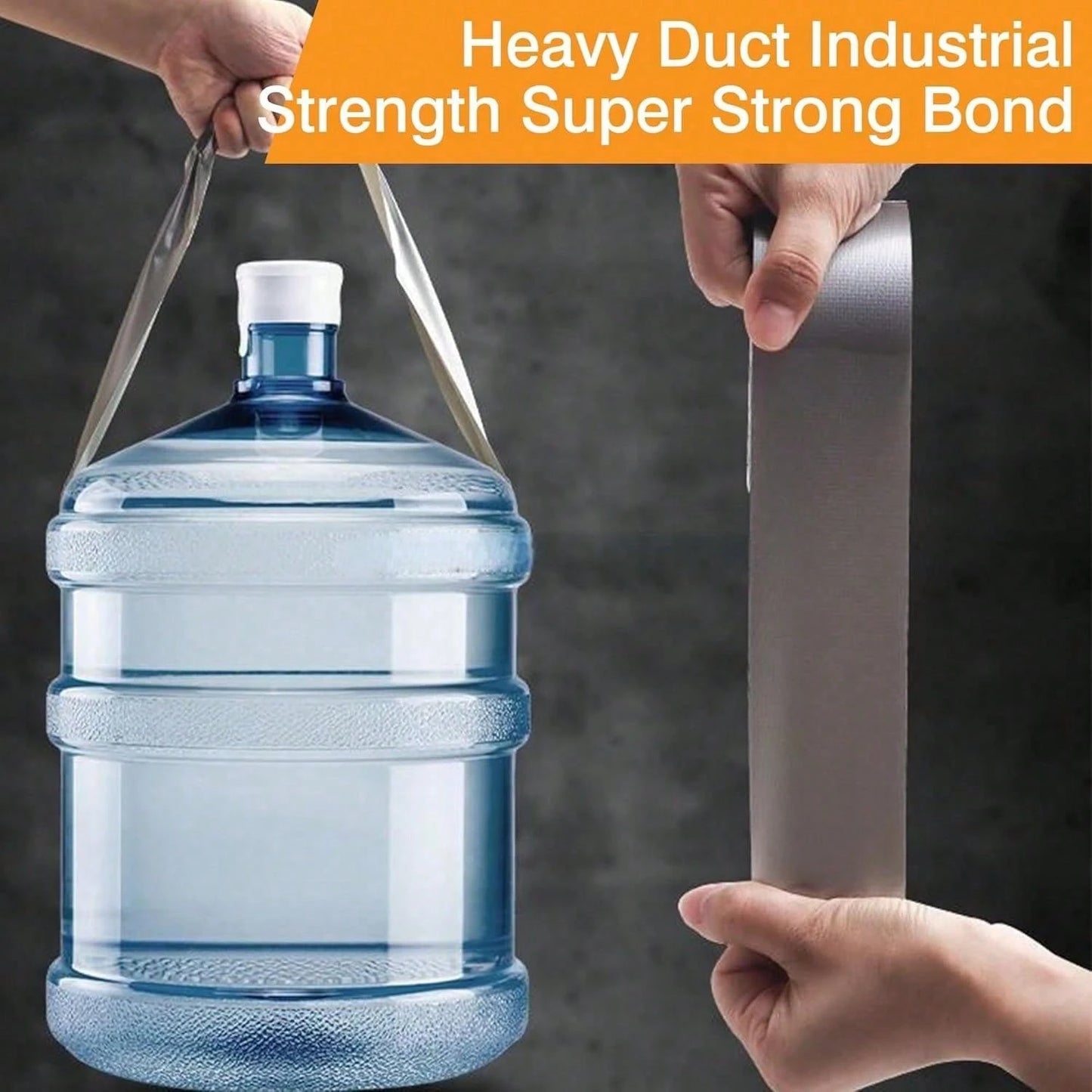 2pcs High Strength Duct Tape, High Viscosity Non-Tear, Hand Tear Residue-Free, Heat Resistant, Suitable For Pipe Repair, Sealing, Packaging, Carpet Anti-Slip, General Home & Industrial Use
