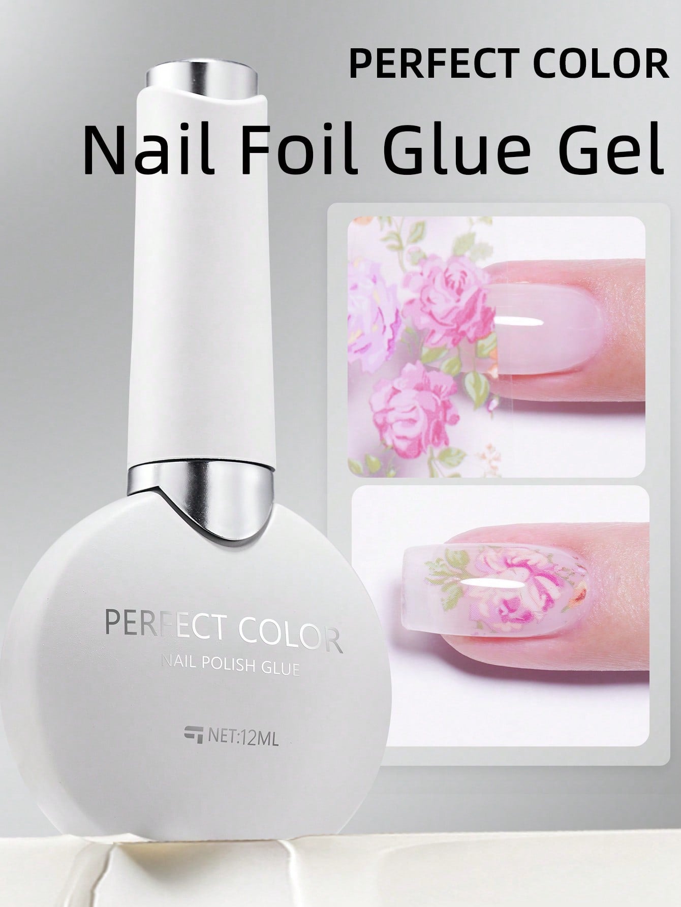2pcs/Set Perfect Color Nail Foil Paper, Suitable For Foil Stickers, Nail Gel, Foil Transfer Gel, 12ml Transfer Gel, Essential For Nail Art DIY Enthusiasts, Requires LED Lamp, Removable Nails