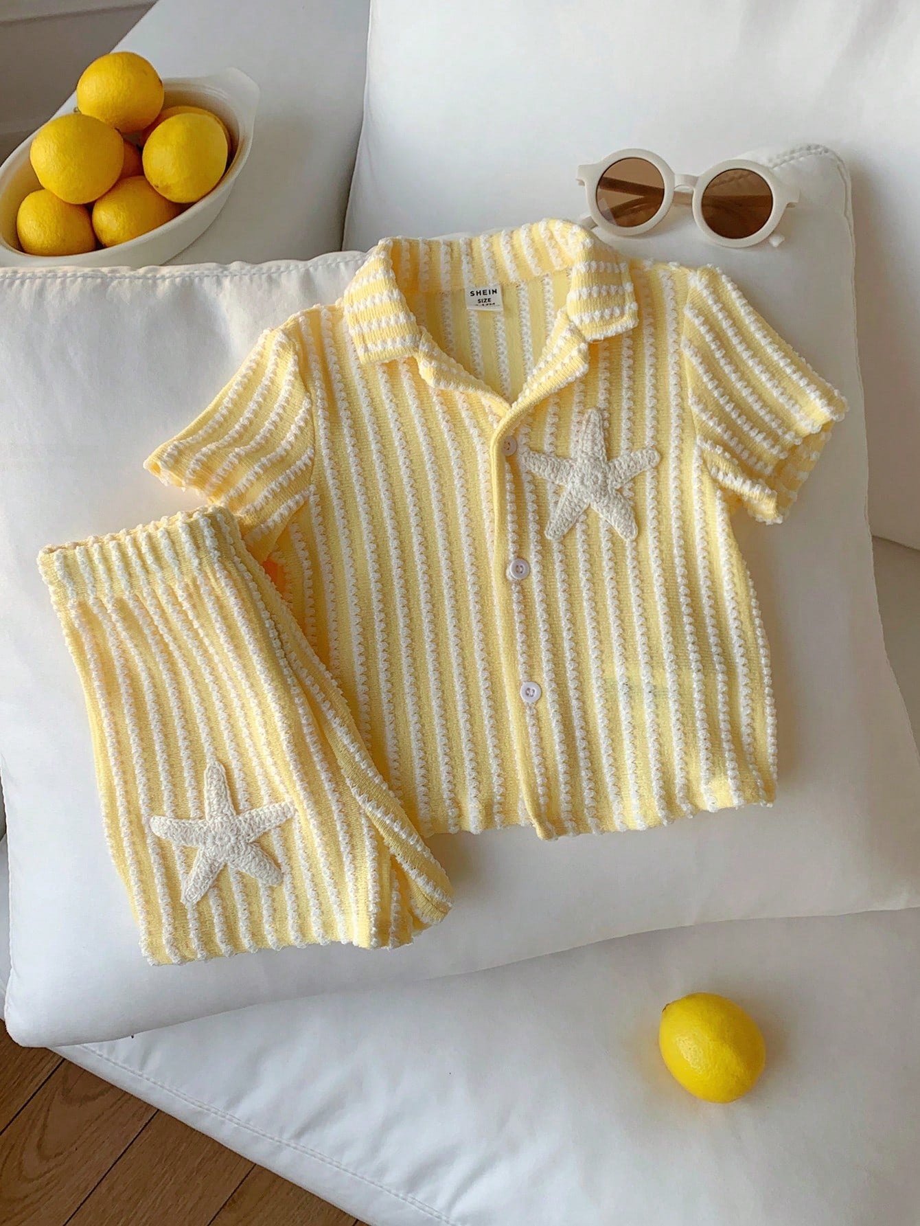 2pcs Unisex Baby Boy/Girl Casual Cute Striped Short Sleeve Shirt And Shorts Set, Baby Boy Outfit Sets, Baby Boy Summer Clothes