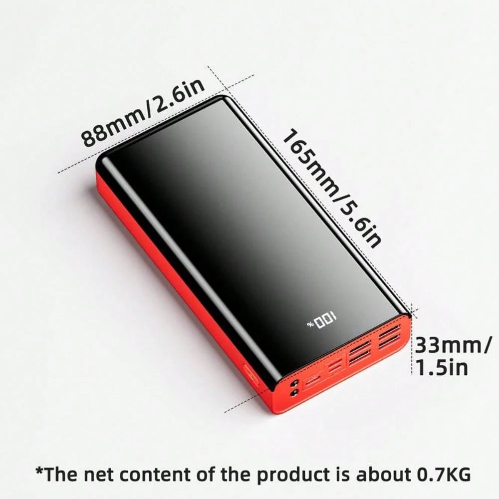 40000mAh Large Capacity Mobile Power Bank With Lighting/LED Power Display/Multiple Type-C/Micro/USB Ports, Can Quickly Charge Mobile Phones/Electronic Products And Other Devices, Portable Emergency Po