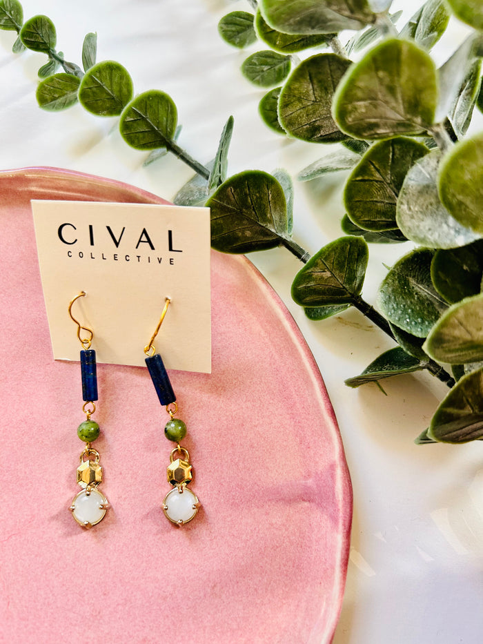 Cival Stone Drop Earrings