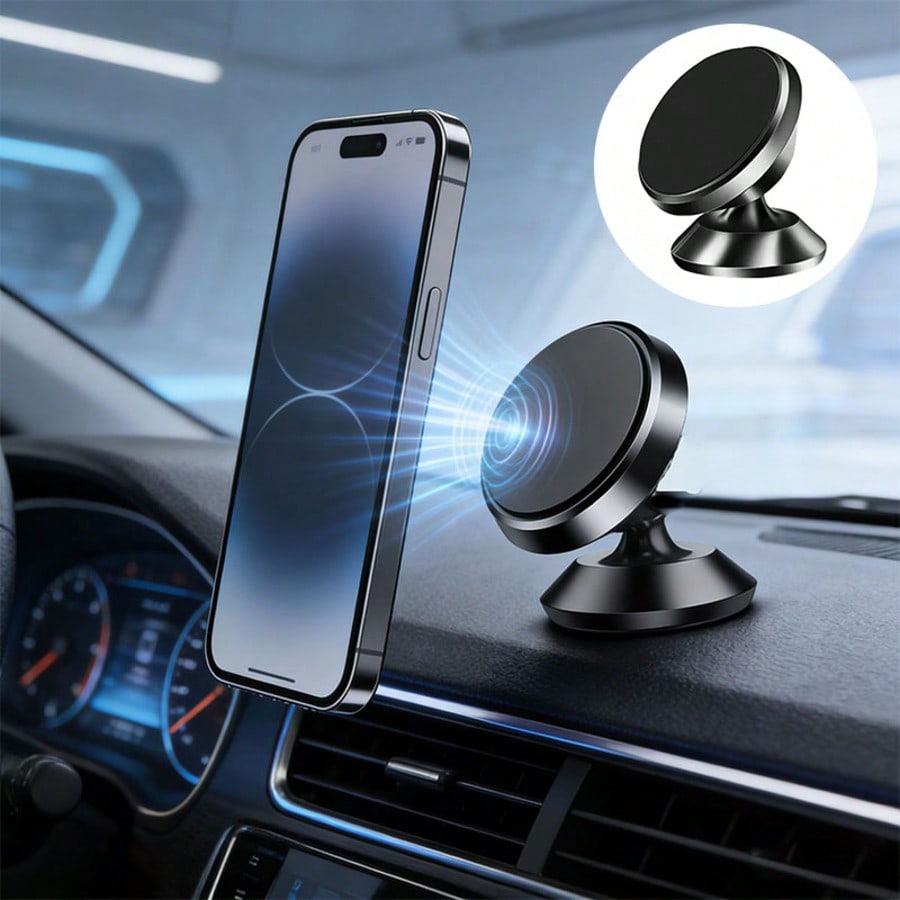 Adjustable Magnetic Car Phone Holder Magnetic Car Phone Holder For Dashboard, Strong Magnet Tight Fit, Non-Slip & Scratch-Free, Multi-Angle Adjustable, Universal For All Phone Models, Navigation Mount