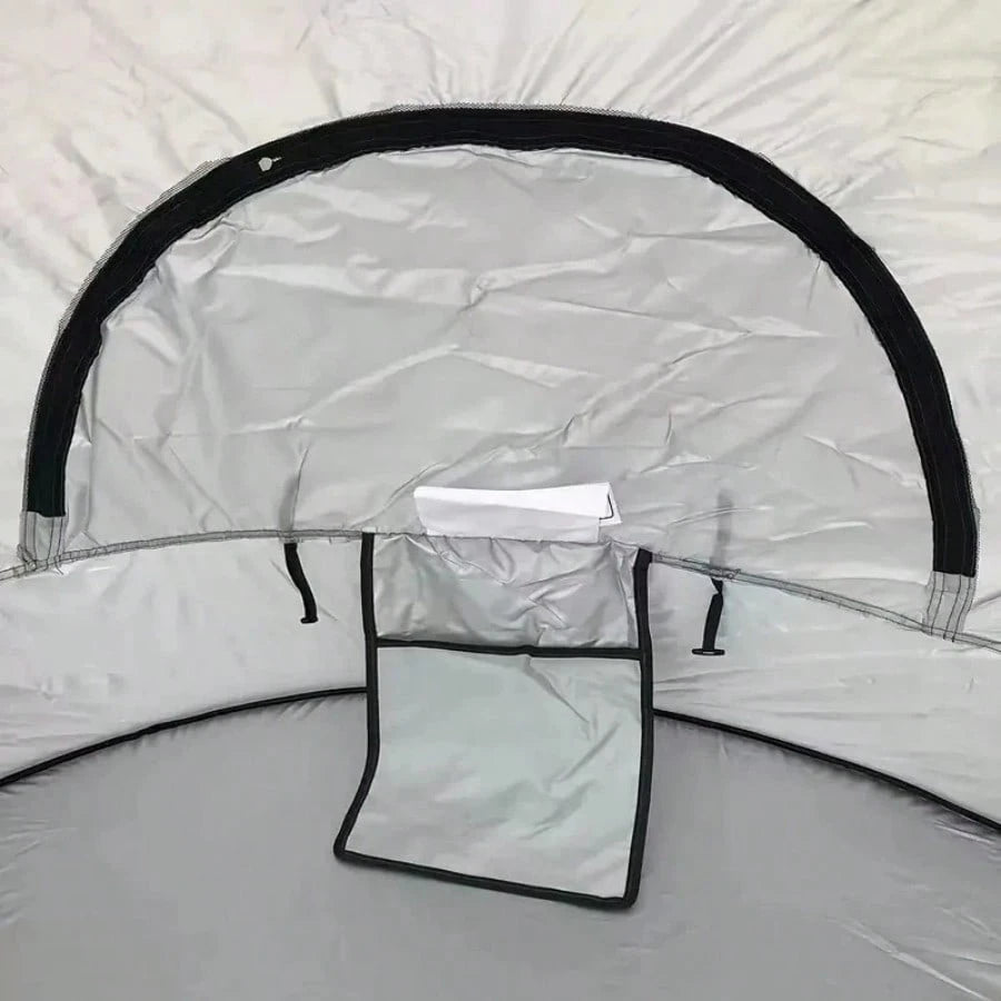 Beach Tent, Seaside Sun Protection, Windproof, Water Play, Sunroof, Fully Automatic Quick Opening, 210T Vinyl Khaki Face Cloth, PE Bottom, Fiberglass Poles And Poles, Suitable For Outdoor Environments