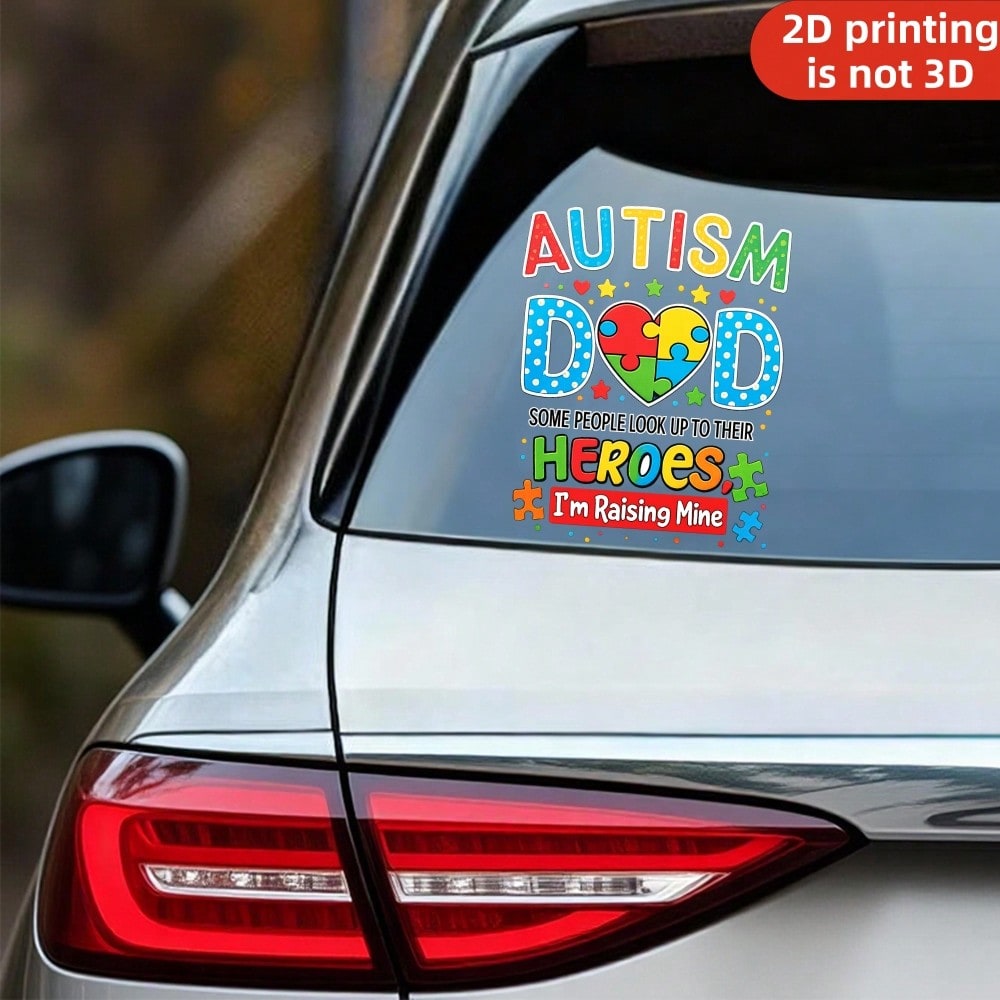 Car Stickers And Decals, Car Window Decals Vinyl, Autism Dad Heroes I'm Raising Mine, Automotive Decals,Funny Bumper Stickers(1pc)