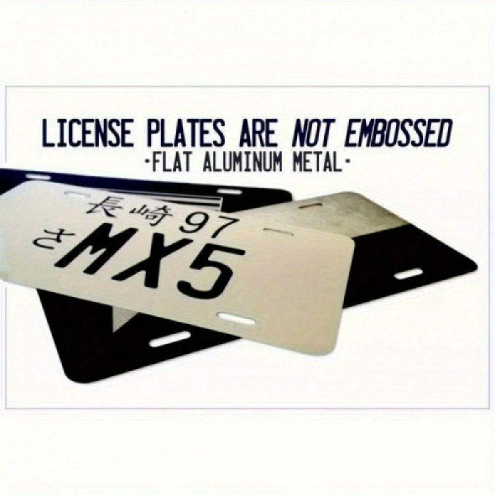 Casual Rocking Skeleton Hand Black License Plate, Car Accessory, Aluminum Front License Plate- 6x12inch Polished Metal Standard Version, Easy To Install, Unisex License Plate Decoration, Decorative P