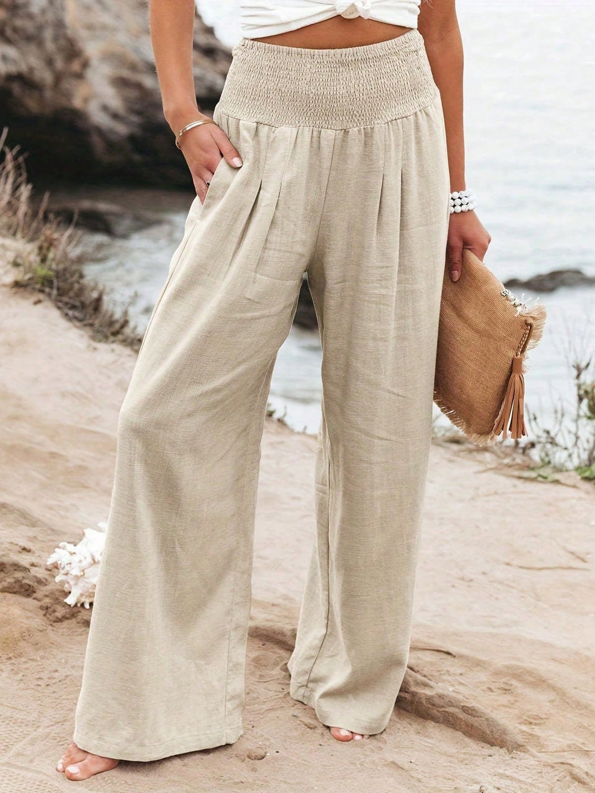 European & American Casual Wide Leg Loose Fit Long Pants, Summer New Arrival Spring