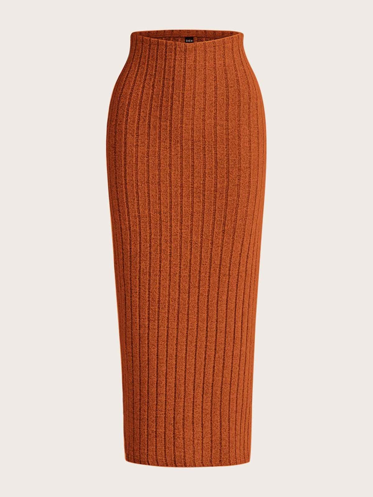 EZwear Summer Outfits High Waist Ribbed Knit Skirt
