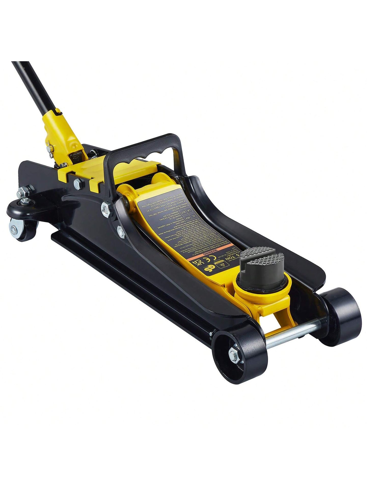 Floor Jack, Low Profile Floor Jack, Heavy-Duty Steel, Aluminum And Steel Racing Floor Jack With Dual Pistons Quick Lift Pump