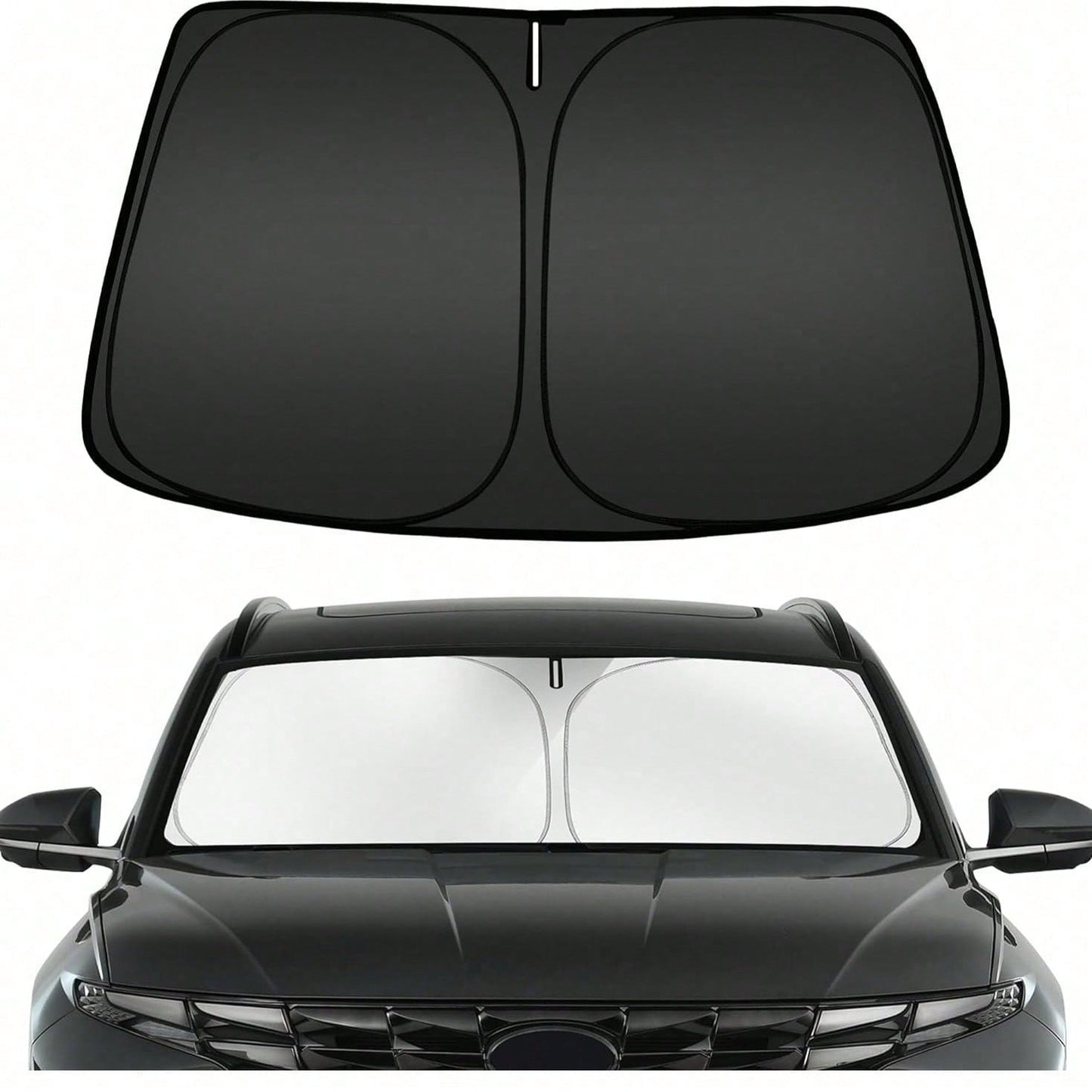 Foldable Front Windshield Sunshade, Front Window Sunshade, Blocks UV Rays And Keeps Car Interior Cool, Universal Thickened Sunshade, Suitable For Car Interior Sun Protection And Cooling