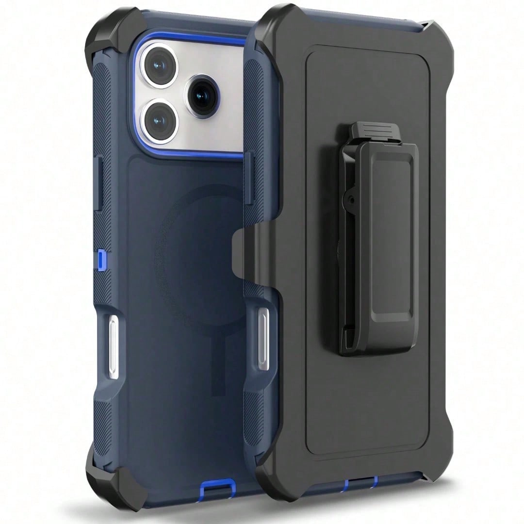 For IPhone 12 13 14 15 16 17 Pro & Pro Max, Heavy Duty Shockproof Armor Bumper Case With Built-In Kickstand, Full Edge Protection Anti-Drop Cover