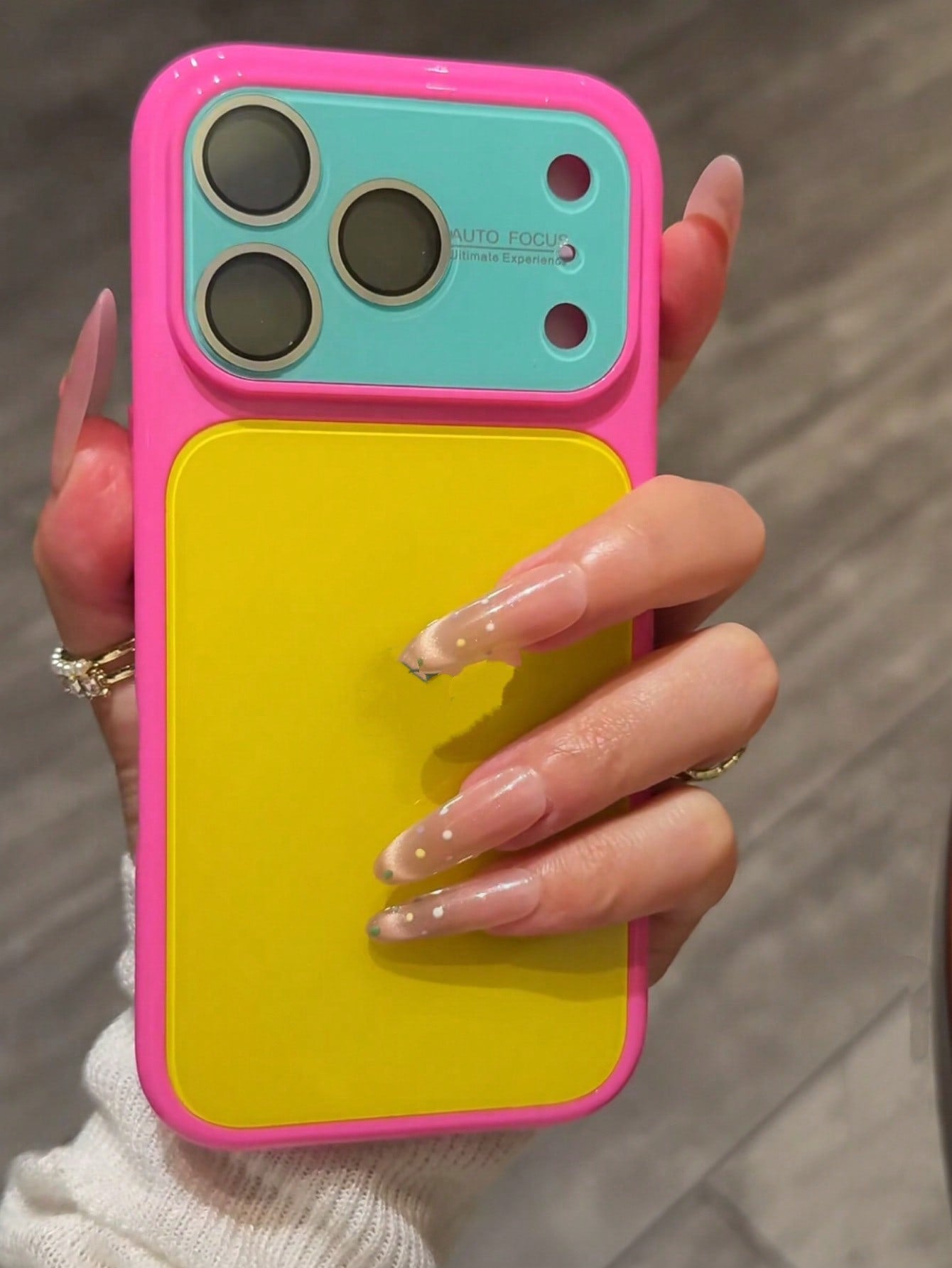 Ins Summer Dopamine Contrast Color Phone Case Suitable For 17 Pro Max, New 16 Pro Max, Creamy Yellow 15 Pro, Protective Cover For 14, Elegant 13 Pro Max, Aesthetic, Maximalist