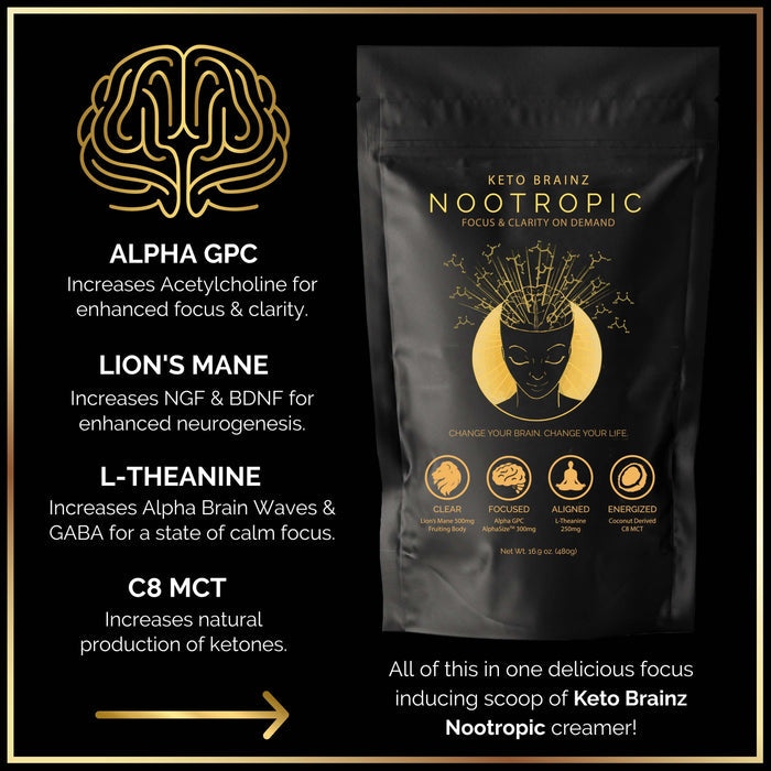 Keto Brainz + Long Handled Spoon + Brass Knuckle Mug