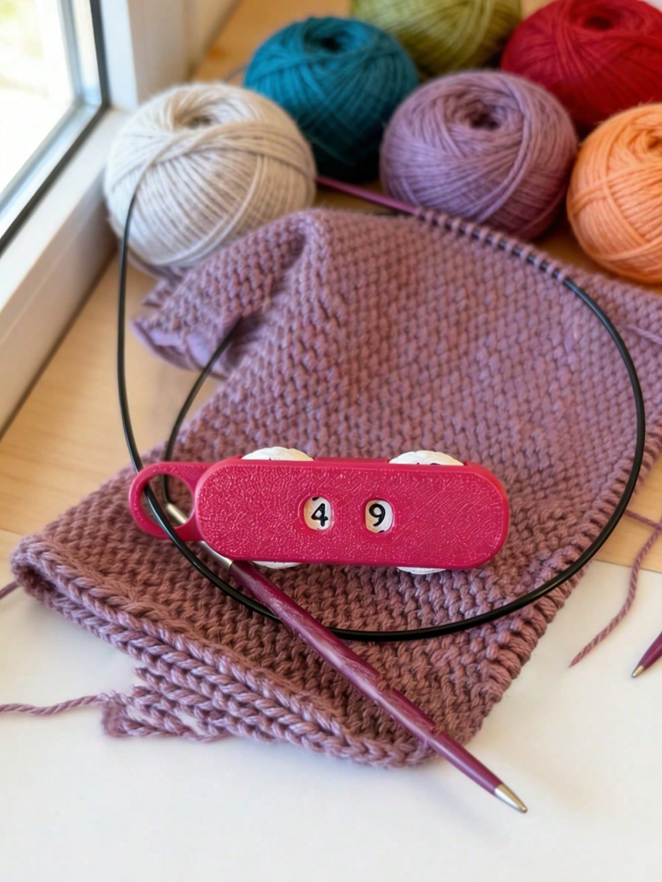 Knitting Counter (0–99) Portable Sewing Craft Accessory, A Portable Tool For Tracking Stitch And Row Counts In Various Yarn Crafts (Such As Knitting, Crochet); Suitable For Women, Mothers, Beginners