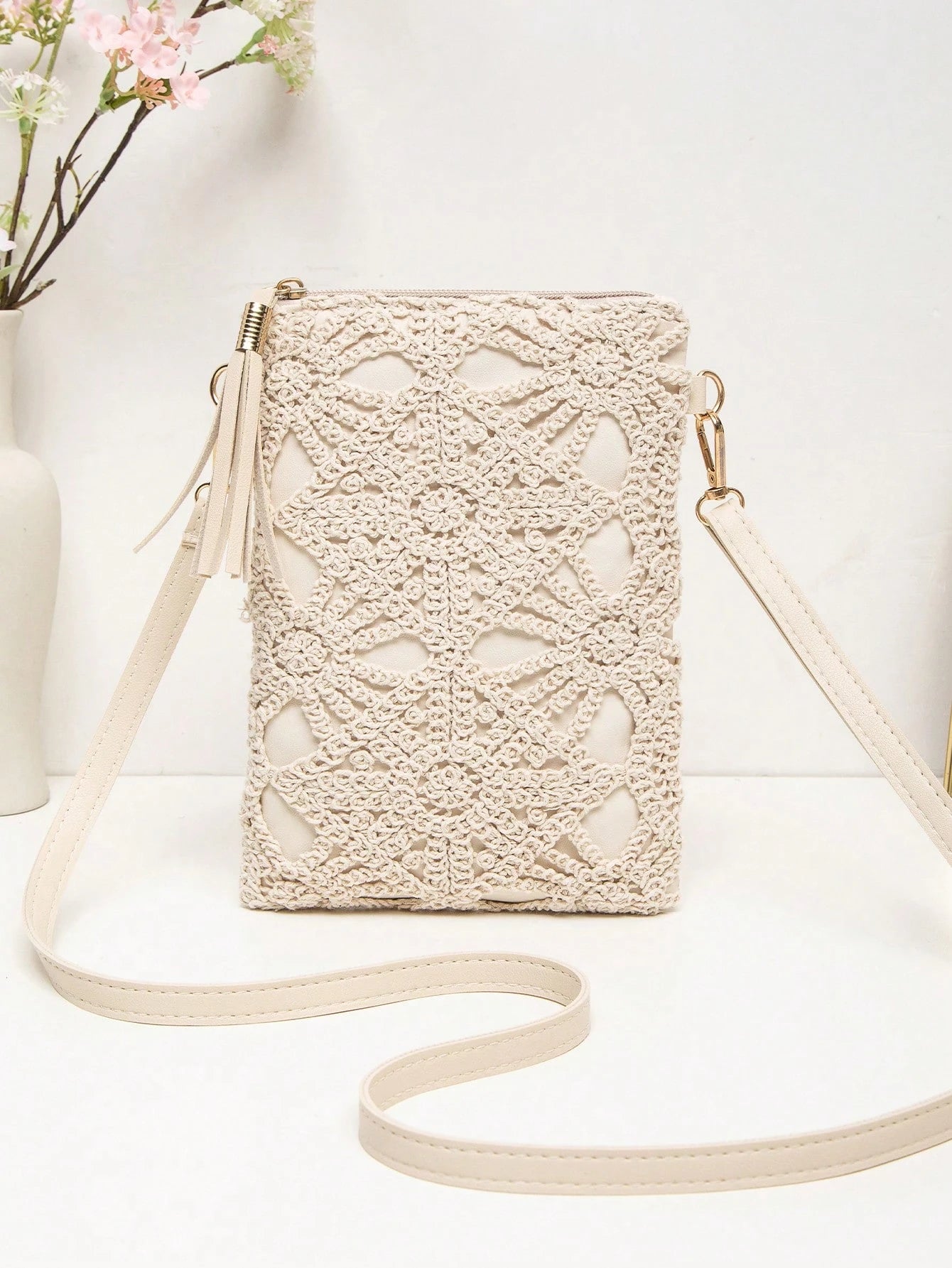 New Small Crossbody Bag For Women, Niche Beach Casual Shoulder Bag, Fashionable Envelope Bag, Versatile Ins Crossbody Bag For Holiday & Beach Vacation Essentials, Vacationcore