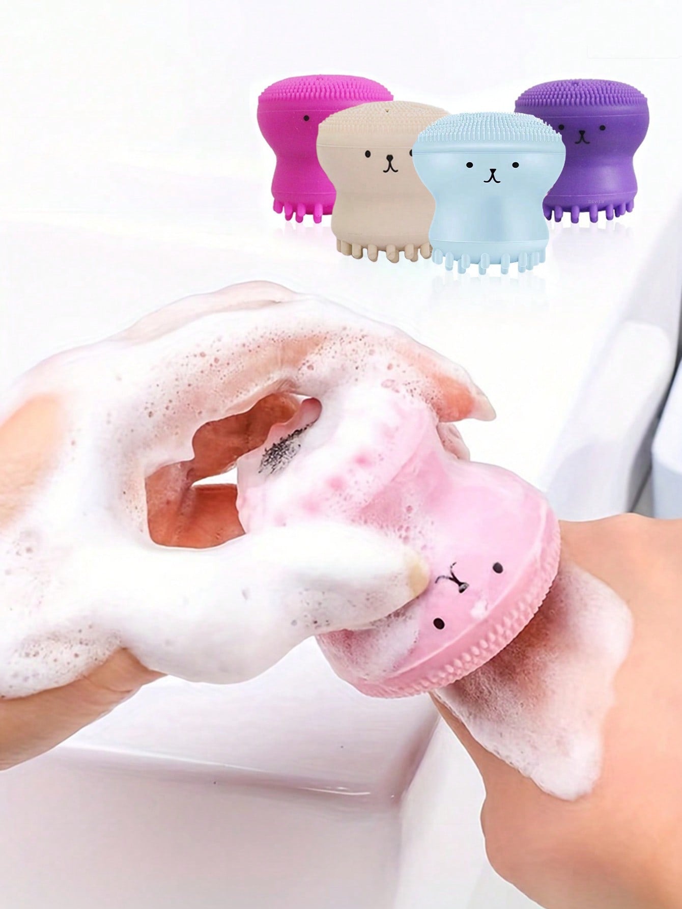 Octopus Shaped Facial Cleansing Brush- Deep Cleansing And Exfoliating, Gentle Massage For Refreshed Skin