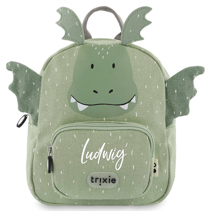 Kleiner Trixie Rucksack Herr Drache – Kinderrucksack mit Drachenmotiv für Kita und Ausflüge