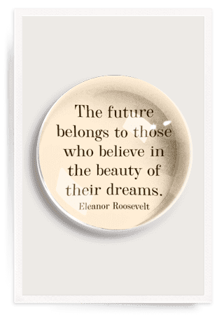 The Future Belongs To Those French Crystal Dome Paperweight - Ben's Garden