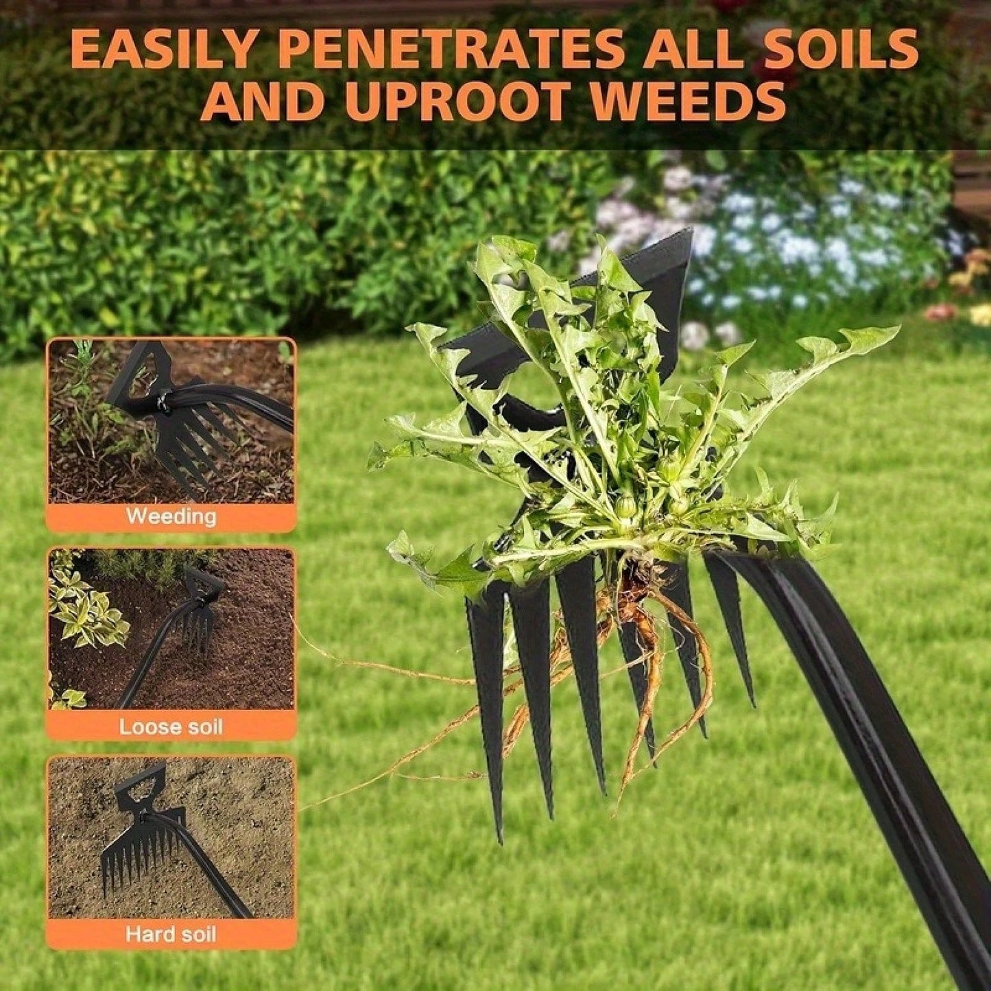 Weeder, Portable Gardening Weeder Easily Removes Weeds From The Roots, With An Ergonomic Handle, Suitable For Yards, Gardens, And Farms.