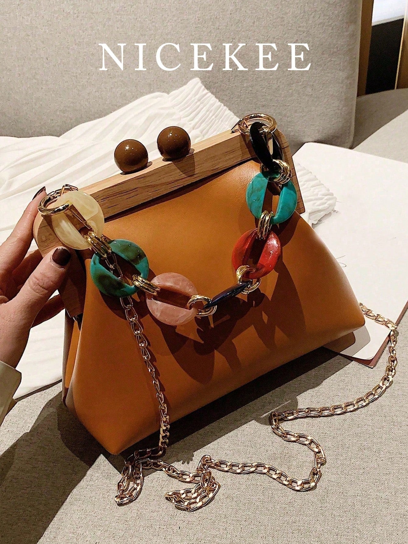Women's Fashion Striped Faux Leather Crossbody Shell Bag, Elegant Shoulder Bag, Suitable For Dating, Shopping, Commuting And Work