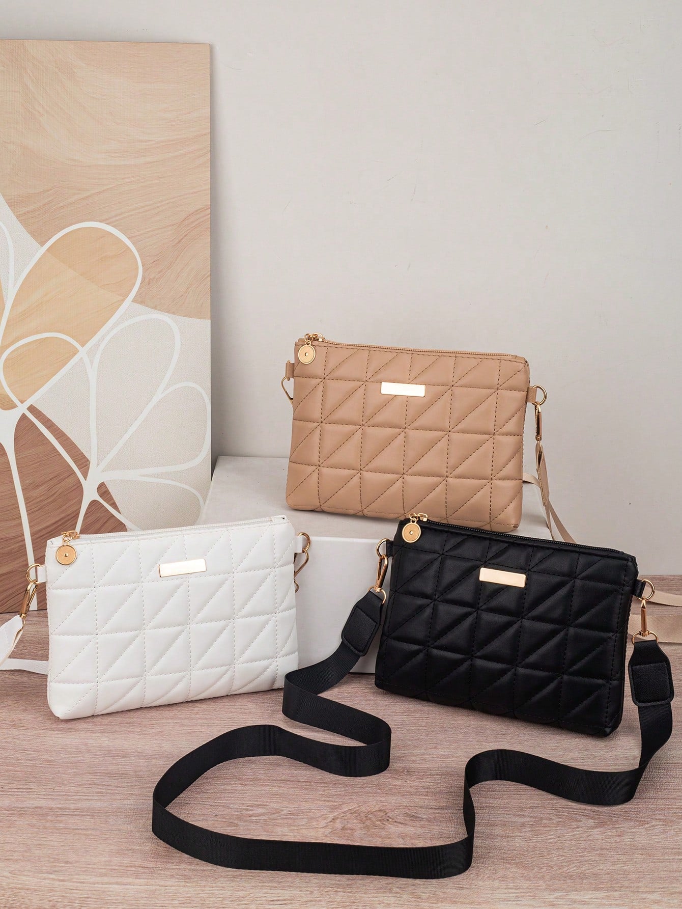 Women's New Rhombus Pattern Shoulder Bag, Fashion Versatile Elegant Travel Compact Lightweight Handbag