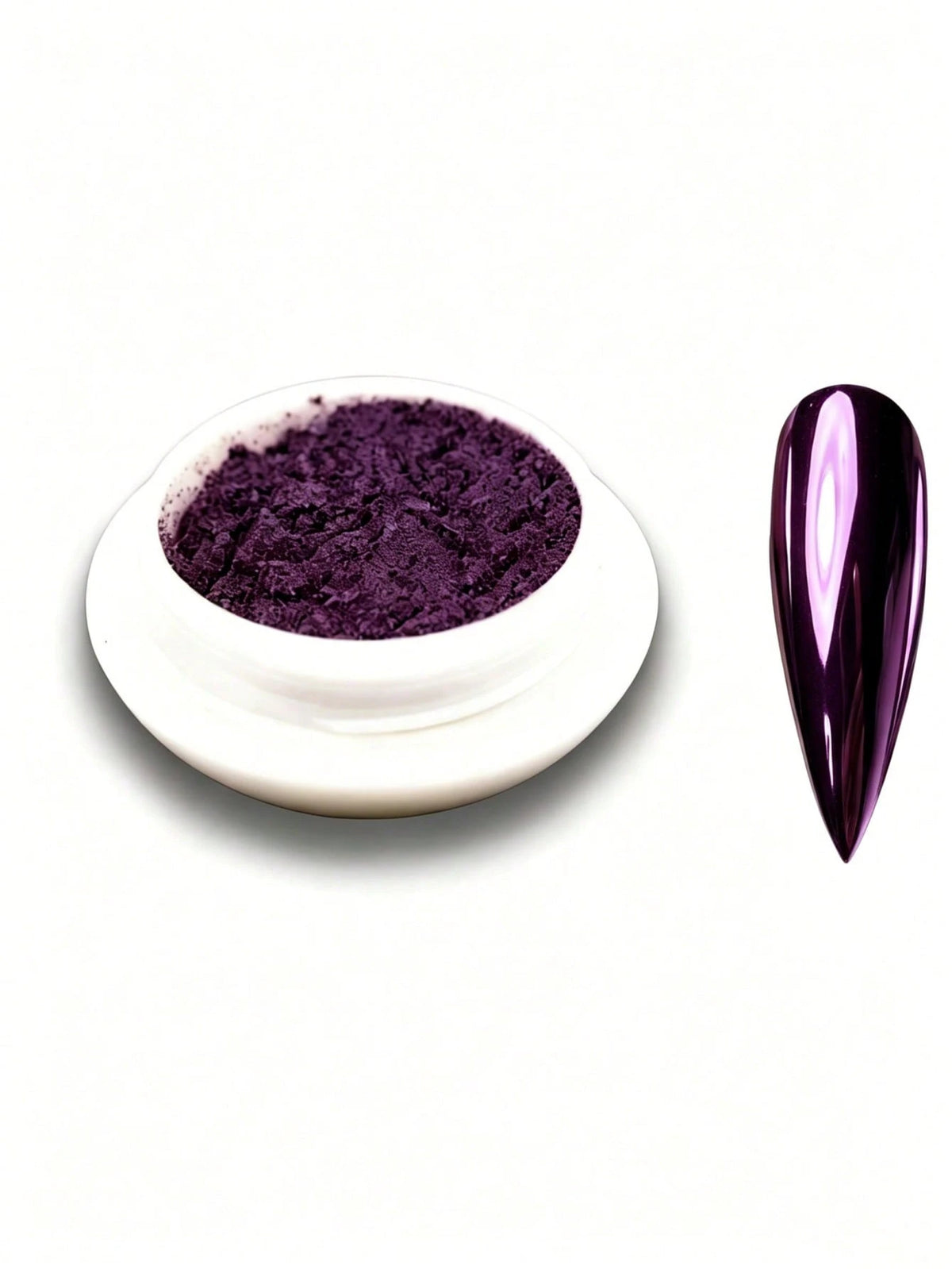 0.5g/Bottle Purple Mirror Nail Powder, Metallic Glossy Nail Art, Fine Texture Nail Decoration Powder For Creating Mirror Effect Nails, DIY Nail Salon Nail Accessories