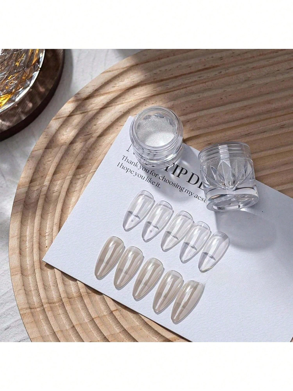 0.5g/Box Glazed Donut Pearlescent Chrome Powder 1PC Chrome Nail Powder Ice Transparent Aurora Chrome Nail Powder, High-Gloss Pearlescent Iridescent Glitter Powder Metallic Pigment