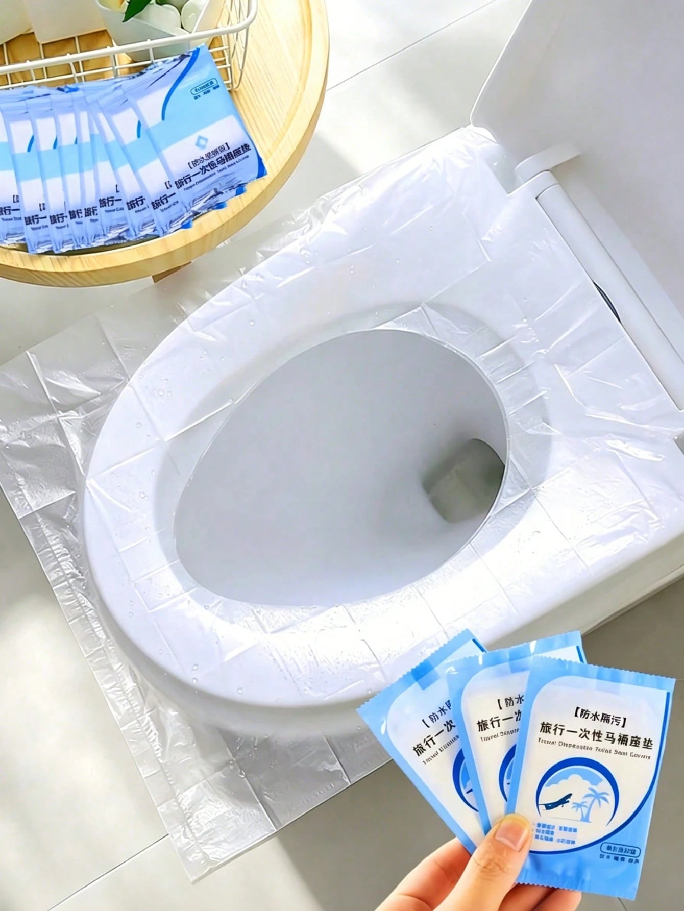1/10/50pcs Disposable Travel Toilet Seat Cover Portable Travel Business Toilet Mat Waterproof Portable Toilet Paper Mat Travel Essential/Holiday Essentials/Bathroom/Travel Essentials/Camping/Travel/T