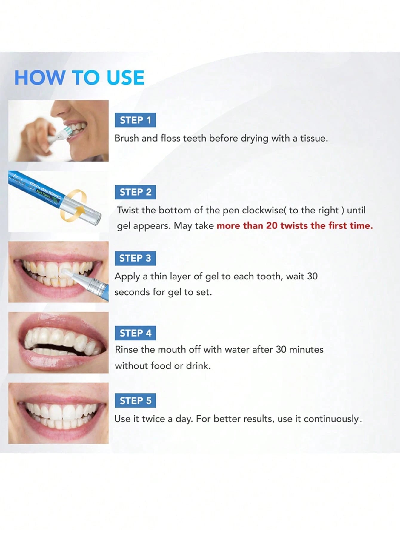 1/2/3/4pcs/Box Teeth Whitening Pen Teeth Whitening Gel Travel Kit, Removes Coffee/Tea Stains, Personal Oral Care, Gift For Women, Girls, Parents