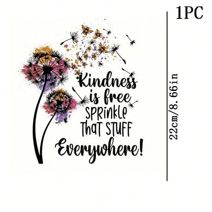 1/2/3/Pcs Colorful Dandelion Heat Transfer Iron-On Patch Stickers, DIY Handmade Art Clothing Fabric Decoration Stickers Suitable For DIY T-Shirts, Sweatshirts, Jeans, Backpacks, Handbags, Pillows, Bas