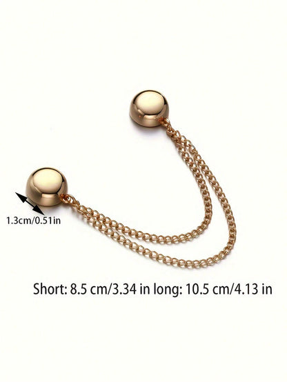 1/2/3 Pcs Multi-Functional Magnetic Clips, New Magnetic Clips, Strong Magnetic Scarf Clips With Chain, Multi-Purpose Magnetic Clothing Clips, Firmly Secure Clothing, With Chain Magnet, Suitable For Sc