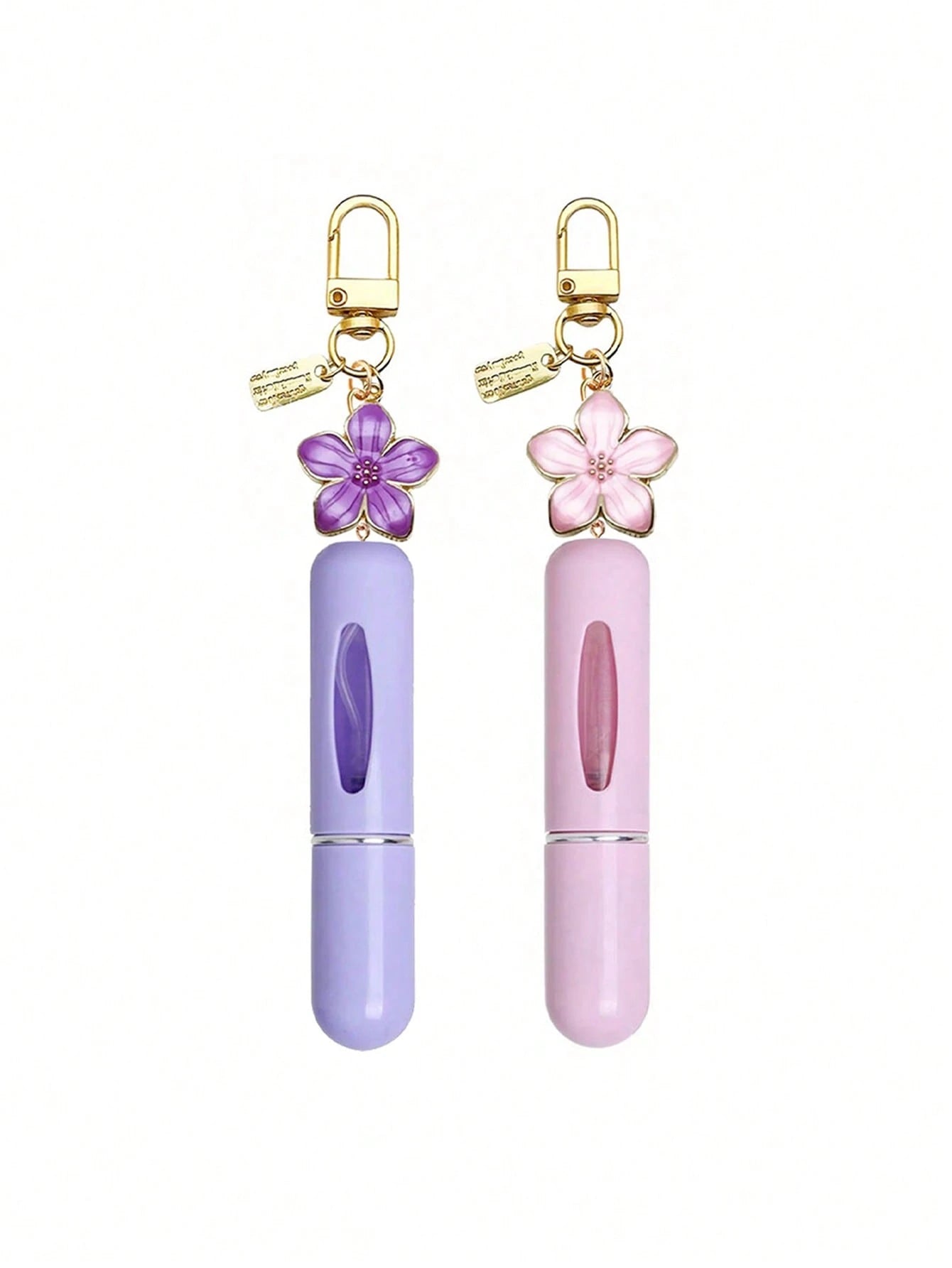 1/2/3pcs Summer Floral Pendant Perfume Spray Bottle, Refillable With Fragrance, Mini Portable Hydrating Essence Replacement Bottle, Gift For Female Friends Birthday/Holiday