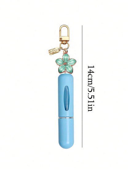 1/2/3pcs Summer Floral Pendant Perfume Spray Bottle, Refillable With Fragrance, Mini Portable Hydrating Essence Replacement Bottle, Gift For Female Friends Birthday/Holiday