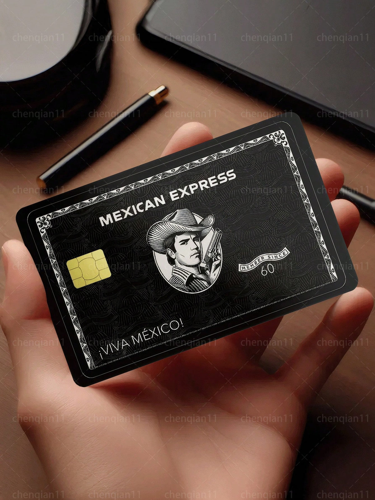 1/2/4/5/10pcs Mexican Cowboy Credit Card Sticker Protector, Mexican Express Long Live Party Birthday Gift, PVC Material Anti-Fingerprint Durable Scratch-Resistant Wear-Resistant, Suitable For Men, Wom