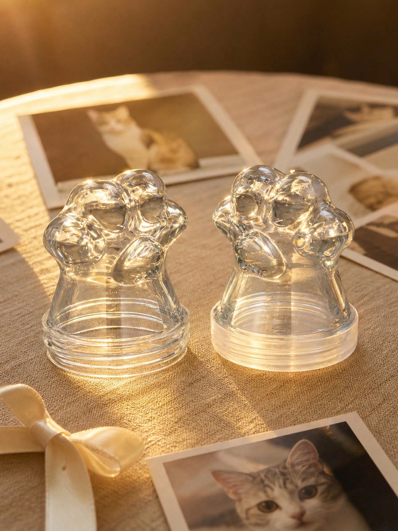 1/2/4/6pcs Cute Cat Paw Shaped Pet Hair Collection Can, Suitable For Collecting Various Pet Hair, Warm Gift For Cat Lovers And Pet Memorial, Unique Emotional Shopping Choice, Minimalist Display, Affec