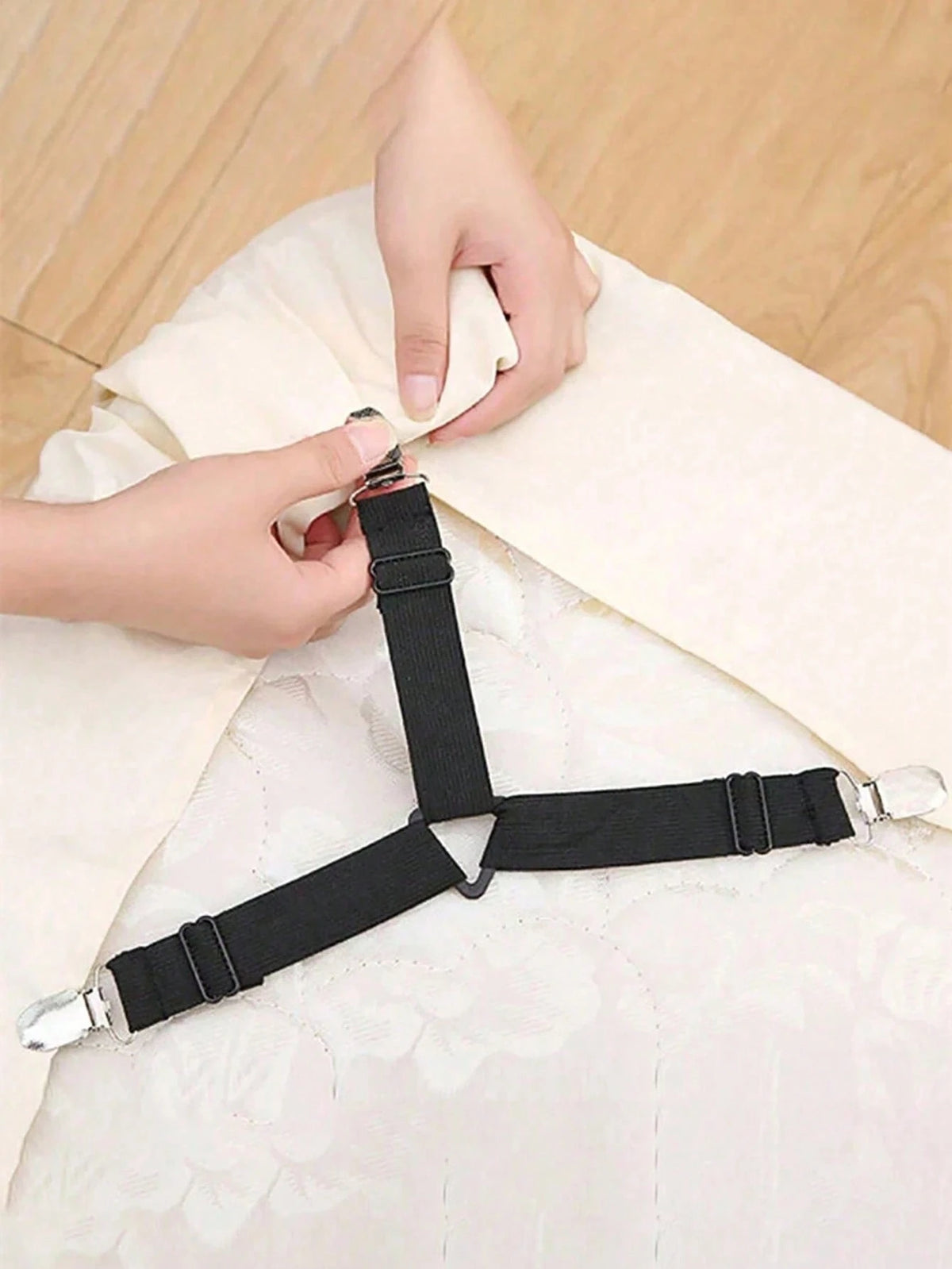 1/2/4/8pcs Minimalist Multi-Functional Bedroom Sheet Clips- Knitted Sheet Fasteners, Ensure Bedding Stability- Hand Wash Only Non-Slip Clips, Suitable For Mattresses, Sofas And Tablecloths- Univers