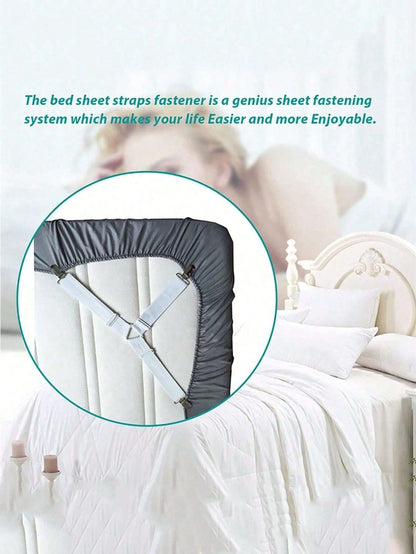1/2/4/8pcs Minimalist Multi-Functional Bedroom Sheet Clips- Knitted Sheet Fasteners, Ensure Bedding Stability- Hand Wash Only Non-Slip Clips, Suitable For Mattresses, Sofas And Tablecloths- Univers