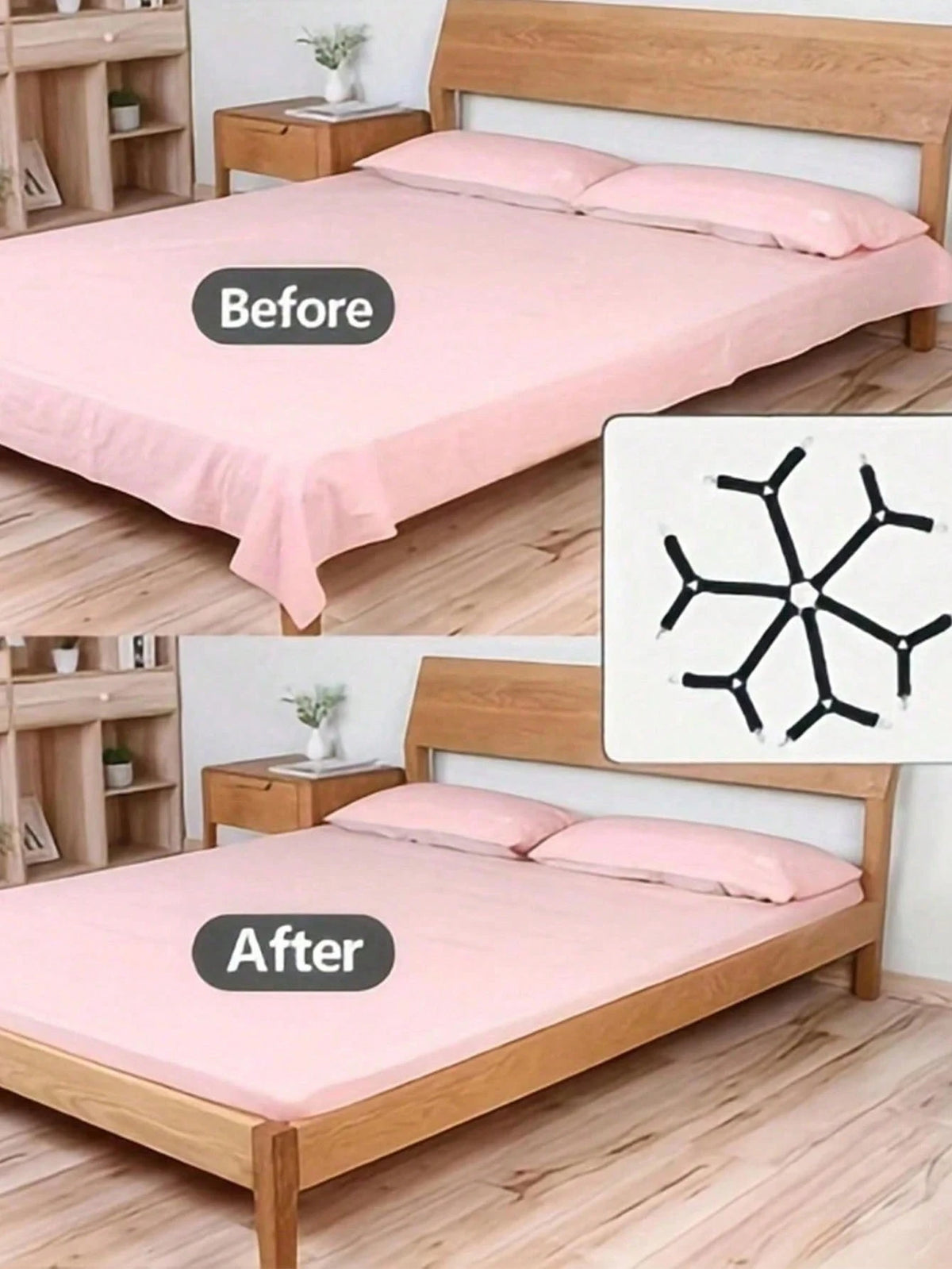 1/2/4/8pcs Minimalist Multi-Functional Bedroom Sheet Clips- Knitted Sheet Fasteners, Ensure Bedding Stability- Hand Wash Only Non-Slip Clips, Suitable For Mattresses, Sofas And Tablecloths- Univers