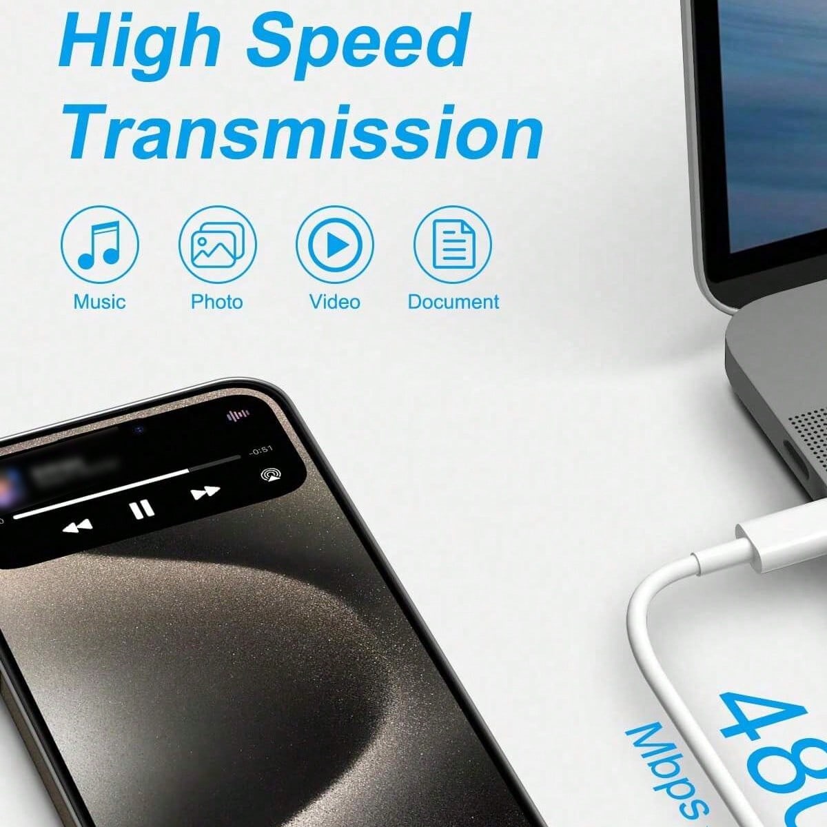 1/2/5 Packs USB C To USB C Fast Charging Cable, 3.3ft/100cm Type-C High-Speed Data Transfer Cable Compatible With IPhone 17 Pro Max/17 Pro/17/16 Pro Max/16 Pro/16/15 Pro Max/15 Pro/15 Plus/15