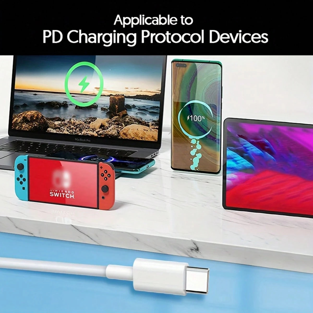 1/2/5 Packs USB C To USB C Fast Charging Cable, 3.3ft/100cm Type-C High-Speed Data Transfer Cable Compatible With IPhone 17 Pro Max/17 Pro/17/16 Pro Max/16 Pro/16/15 Pro Max/15 Pro/15 Plus/15