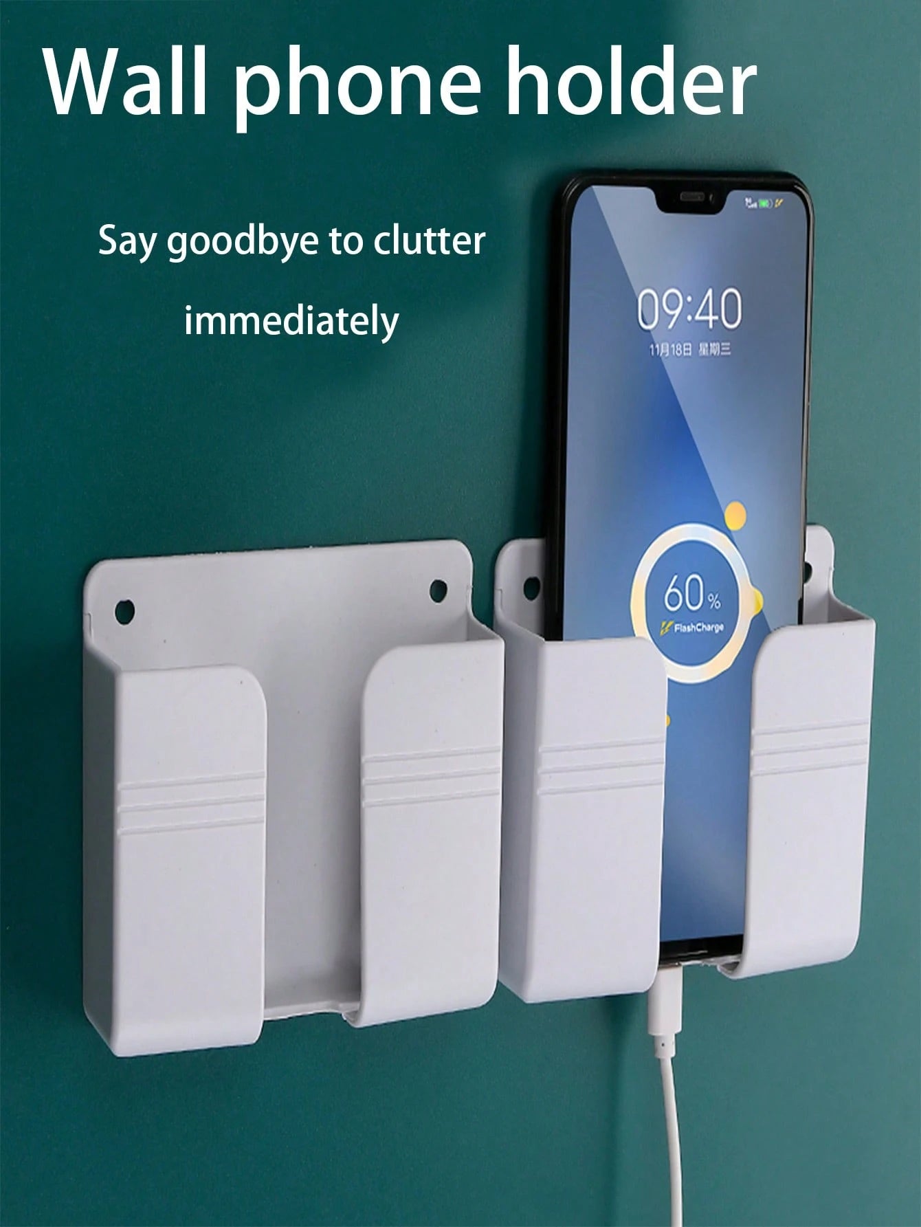 1/2/6 Hole Phone Stand, Wall-Mounted Bracket, Remote Storage Box, Charging Bedside Rack, Phone Support Stand, Phone Stand Base, Phone Stand, Sports Phone Stand, Non-Slip Phone Stand, Foldable Phone St