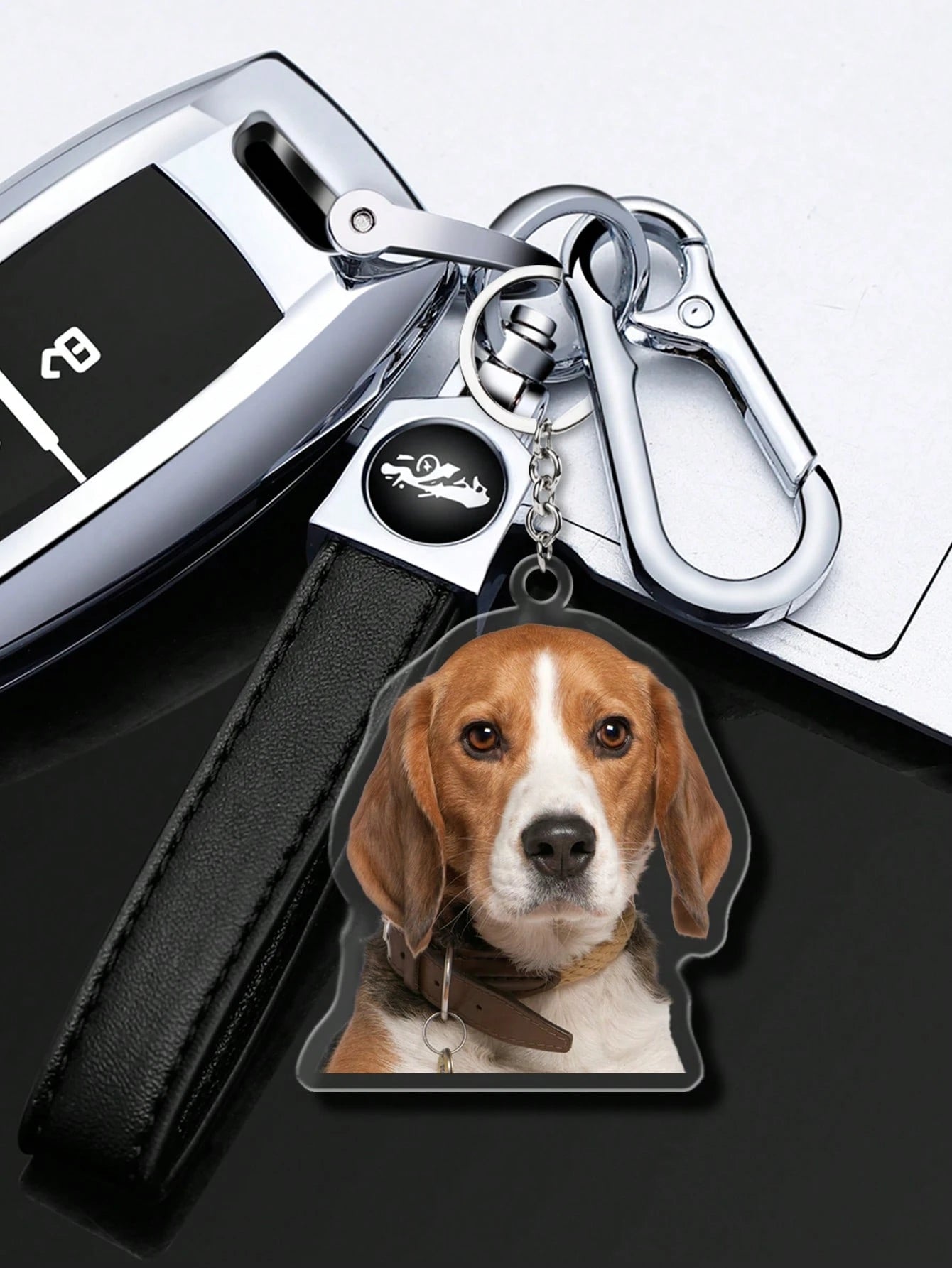 1/2Pcs Custom Pet Photo Keychain, Personalized Acrylic Keychain, Customized Picture Pendant, Customizable Bag Charm, Valentine's, Anniversary,Birthday
