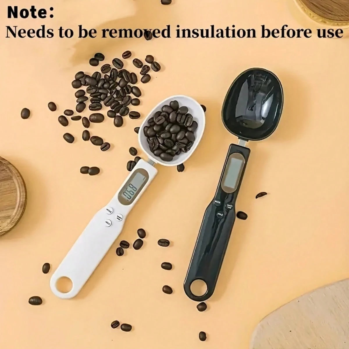 1/2pcs Electronic Kitchen Scale, 0.1g-500g LCD Display Digital Weighing Spoon, Battery Powered, ABS Material, Outdoor Home Kitchen Accessories