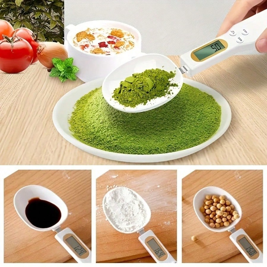 1/2pcs Electronic Kitchen Scale, 0.1g-500g LCD Display Digital Weighing Spoon, Battery Powered, ABS Material, Outdoor Home Kitchen Accessories
