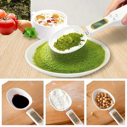 1/2pcs Electronic Kitchen Scale, 0.1g-500g LCD Display Digital Weighing Spoon, Battery Powered, ABS Material, Outdoor Home Kitchen Accessories