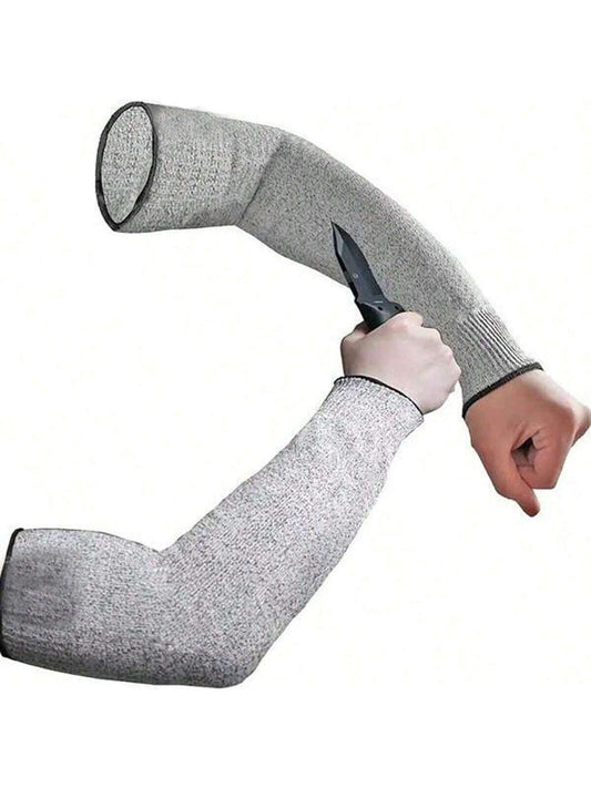 1/2pcs High Abrasion Resistant Cut-Proof HPPE Material Long Arm Breathable Cut Level 5 Thickened Protective Work Sleeve Covers, Arm Guards, Scratch Resistant, Welding Slag Resistant, Cut Resistant, Pu